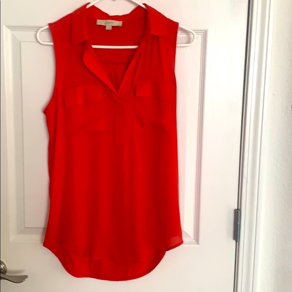 Loft orange sleeveless shirt